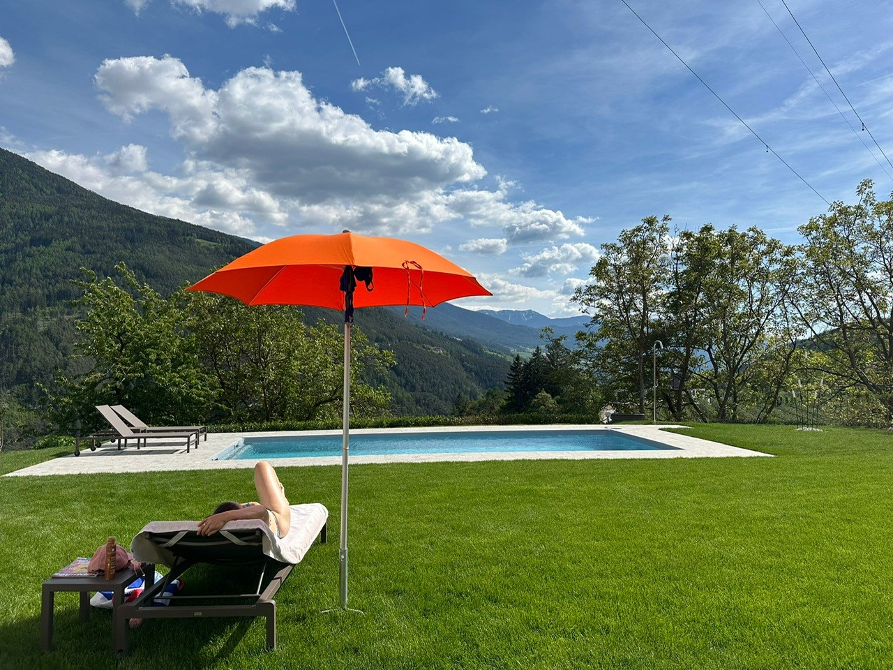 Pool mit Ausblick Luxuschalet Italien Südtirol